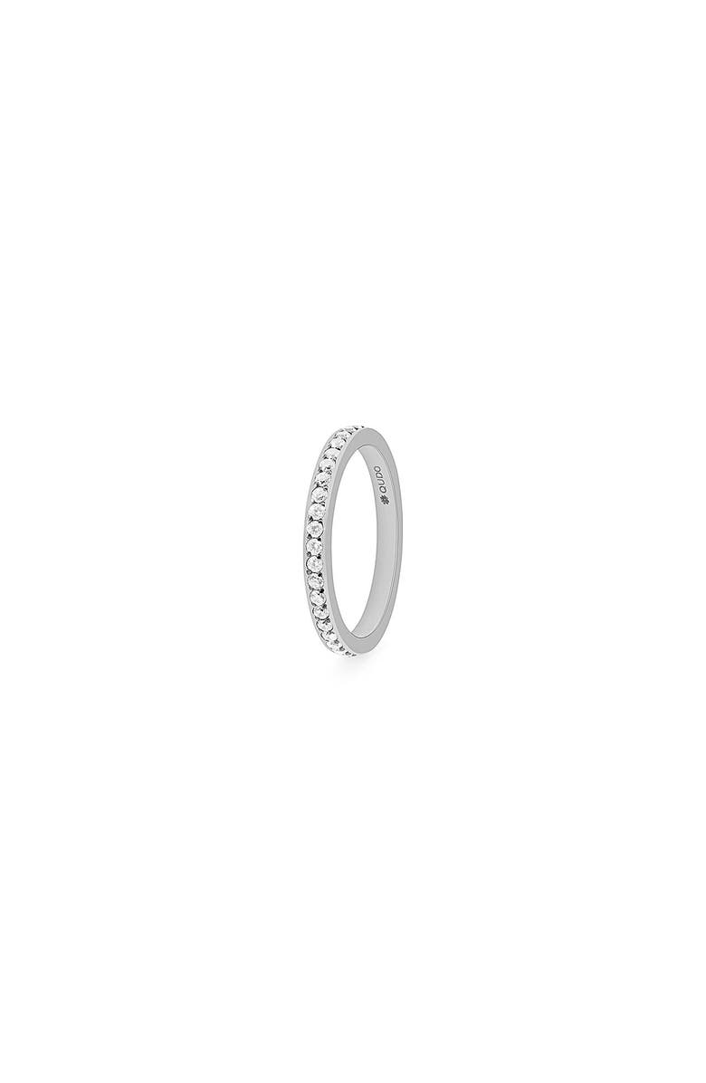 QUDO Spacer Ring Eternity Small - Crystal, Main, color, Silver