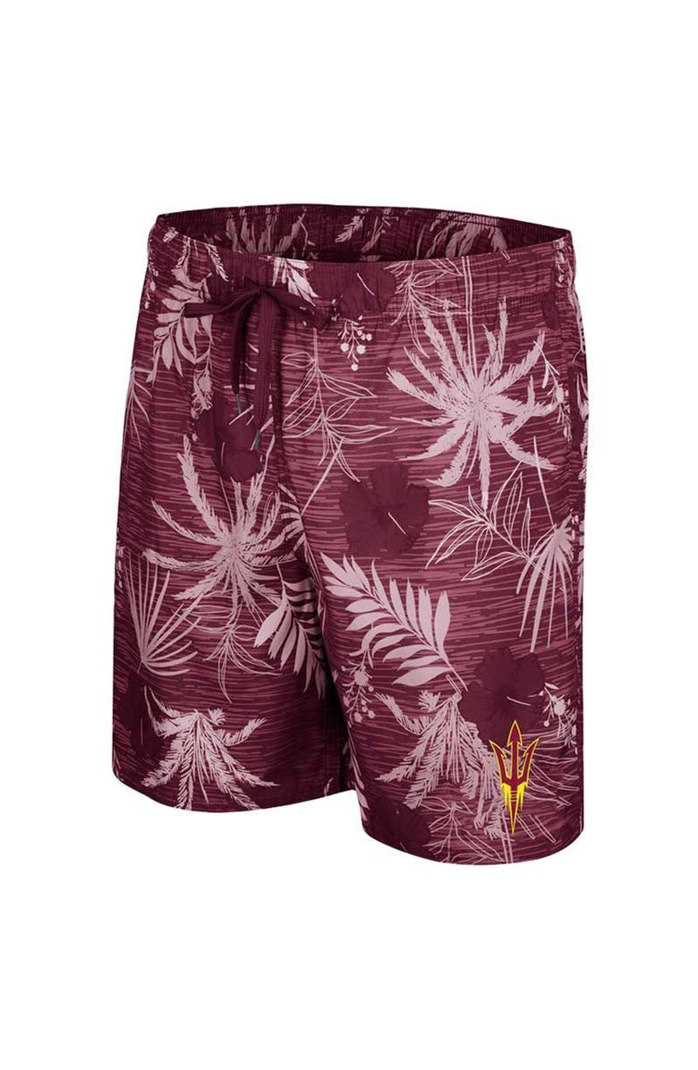 COLOSSEUM Men's Colosseum Maroon Arizona State Sun Devils What Else is New Swim Shorts, Alternate, color, 