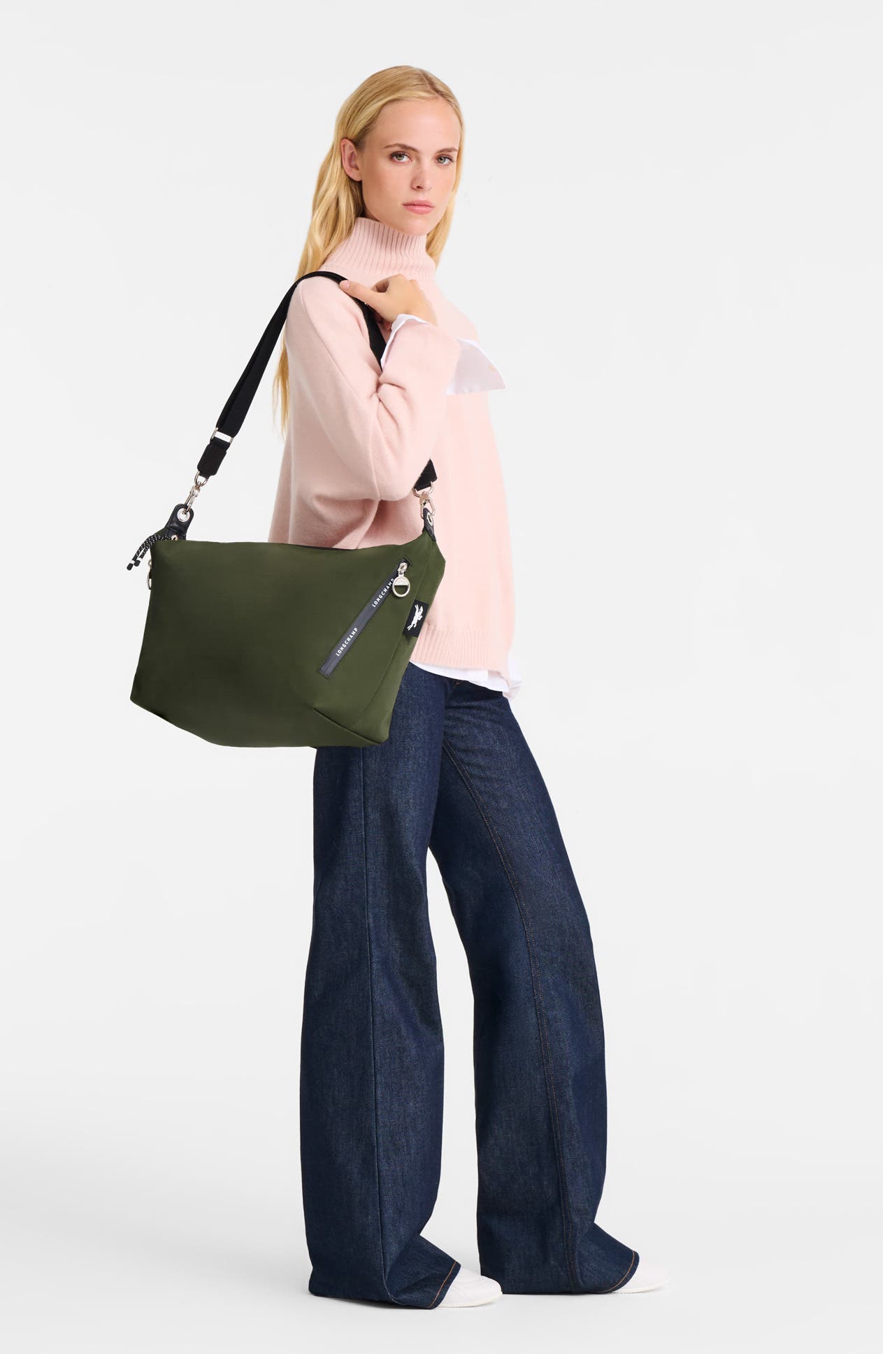 Longchamp Medium Le Pliage Energy Crossbody Bag, Alternate, color, Khaki