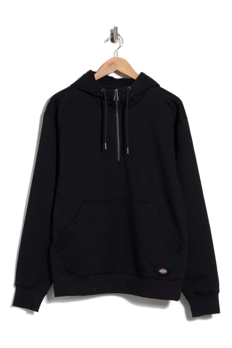 Quarter-Zip Hoodie, Main, color, BLACK