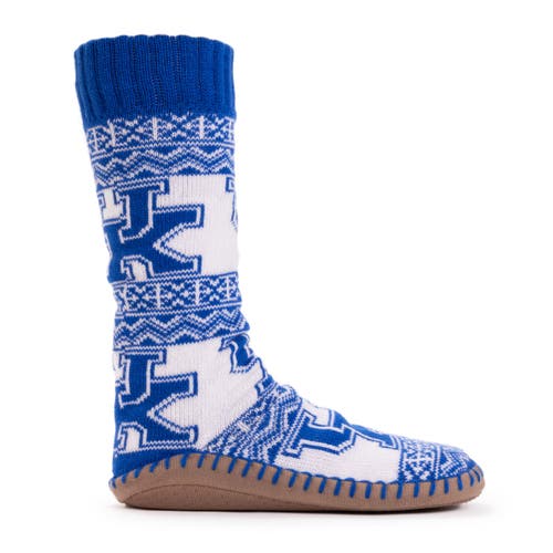Muk Luks Gameday Slipper Socks In Blue