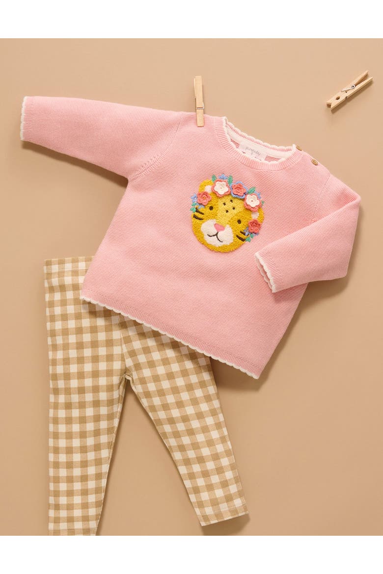 Embroidered Frida Knit Sweater, Alternate, color, Guava Melange
