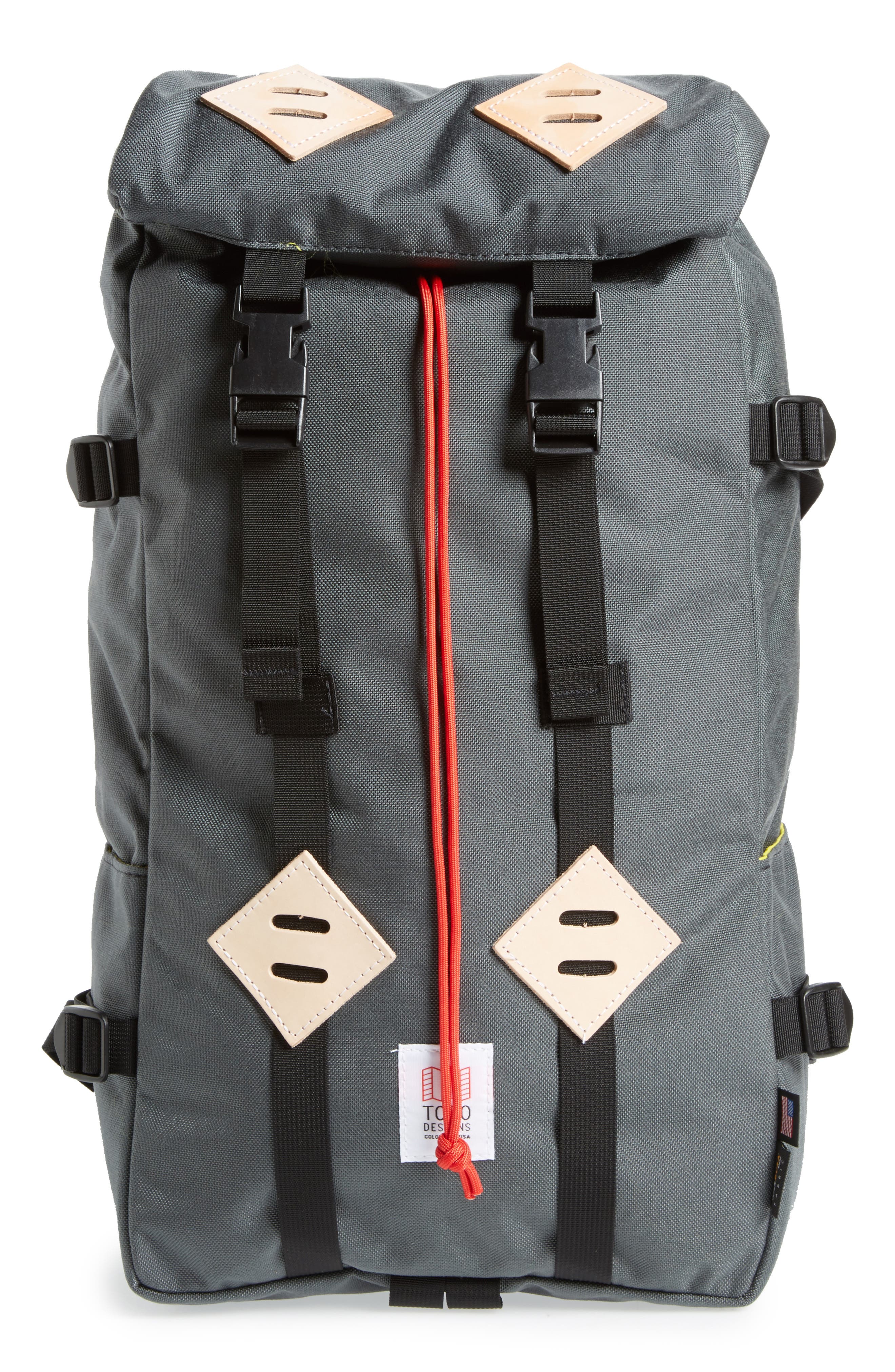 'Klettersack' Backpack, Main, color, CHARCOAL