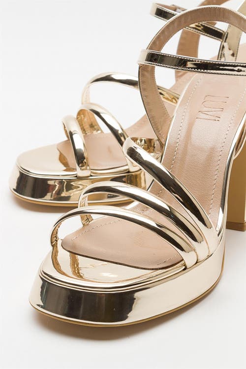 Prologue Shoes Heas Platform Sandal In Gold