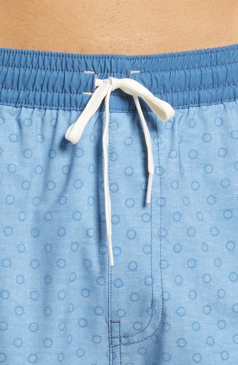 TravisMathew Men's Helicopter Tour Swim Trunks, Alternate, color, Heather Aegean Blue