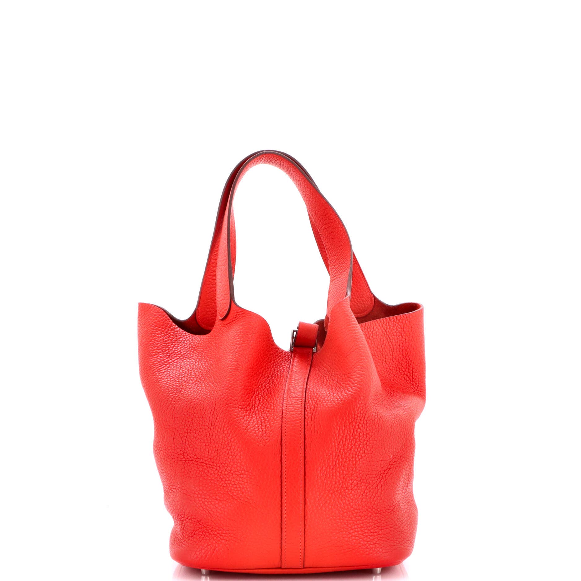 Pre-Owned Hermes Picotin Lock Bag Clemence GM, Alternate, color, Rouge Tomate