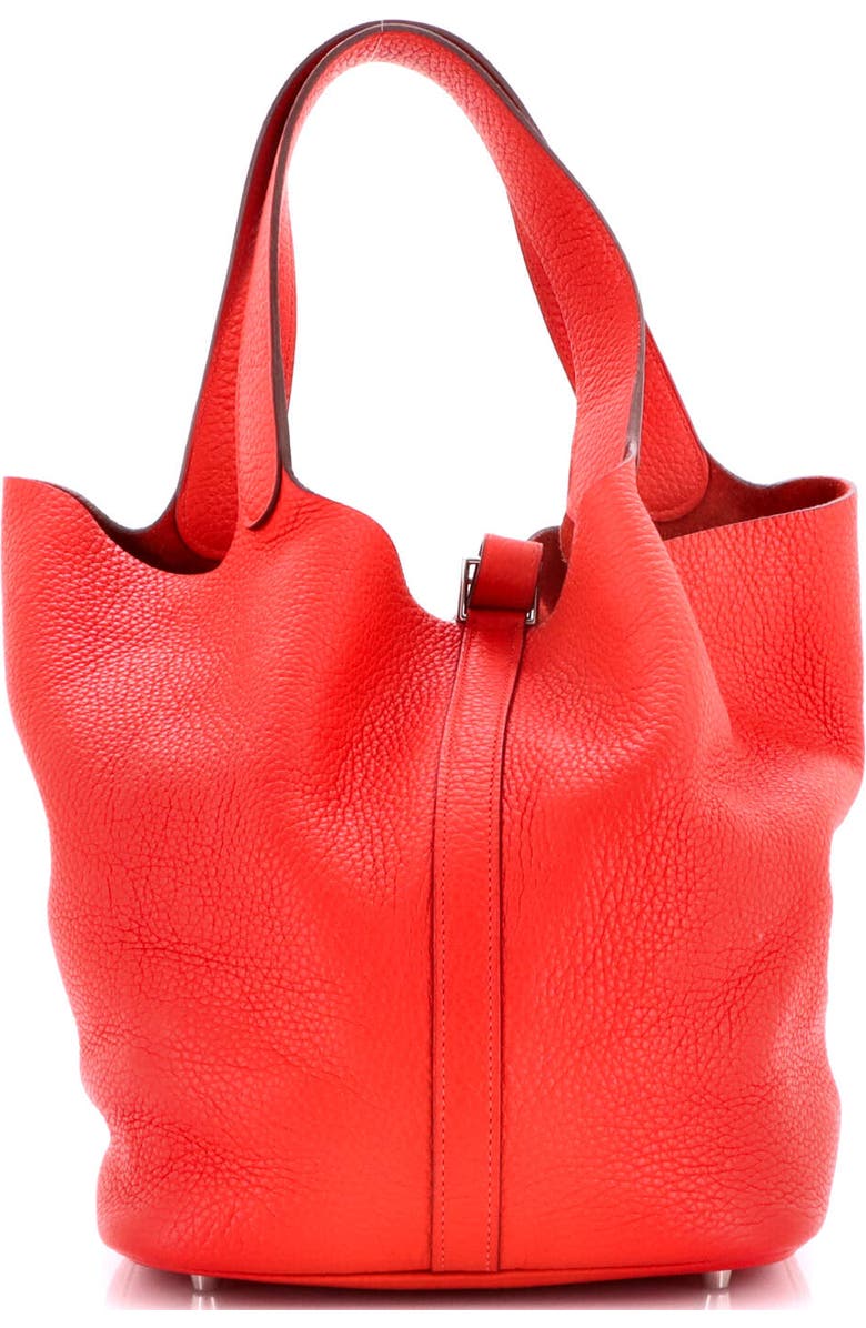 Pre-Owned Hermes Picotin Lock Bag Clemence GM, Alternate, color, Rouge Tomate