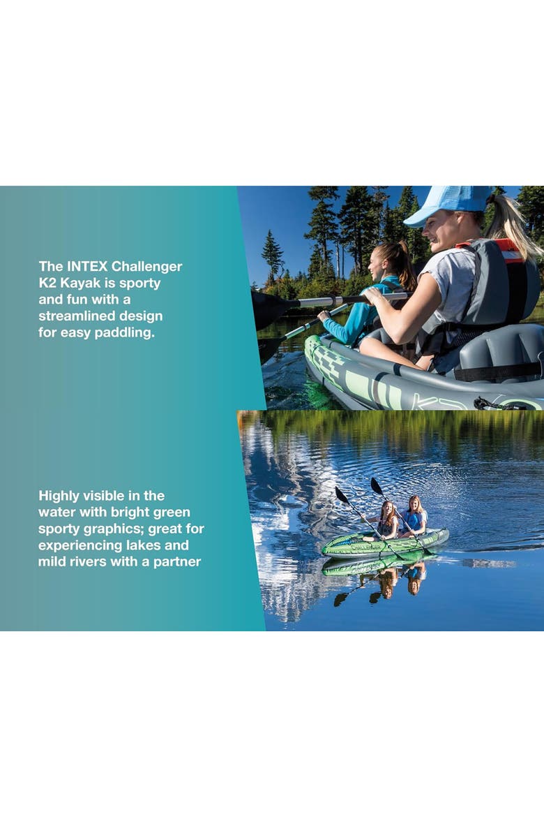 Challenger K2, 2 Person 11.5 Foot Inflatable Kayak, Alternate, color, Multicolored