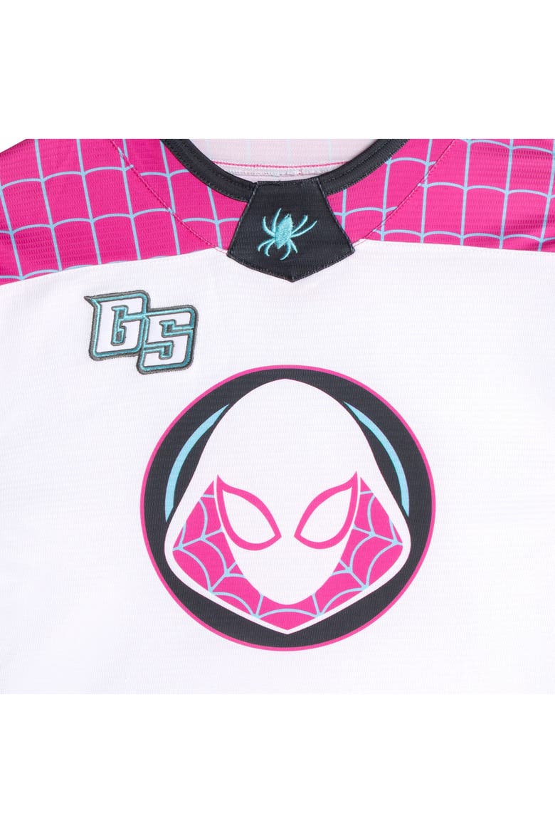 Spider-Verse Ghost-Spider Hockey Jersey, Alternate, color, White Ghost Spider