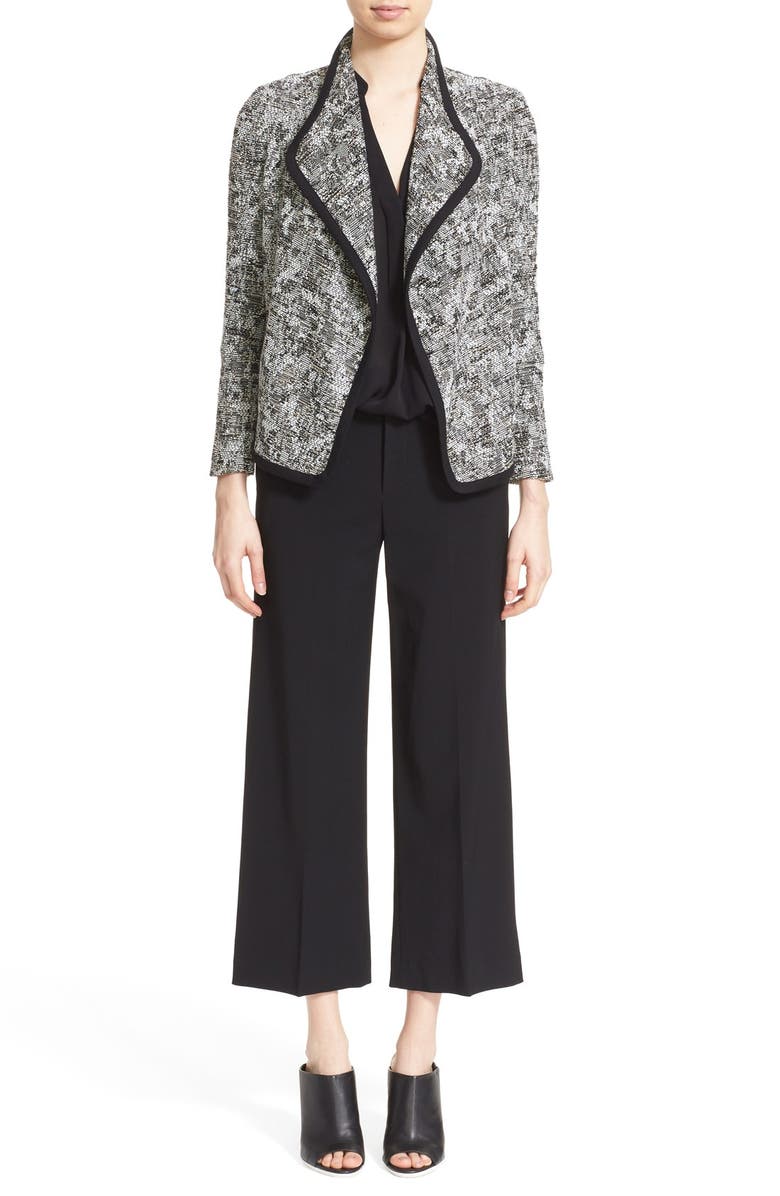 Vince Drape Front Bouclé Jacket, Alternate, color, 