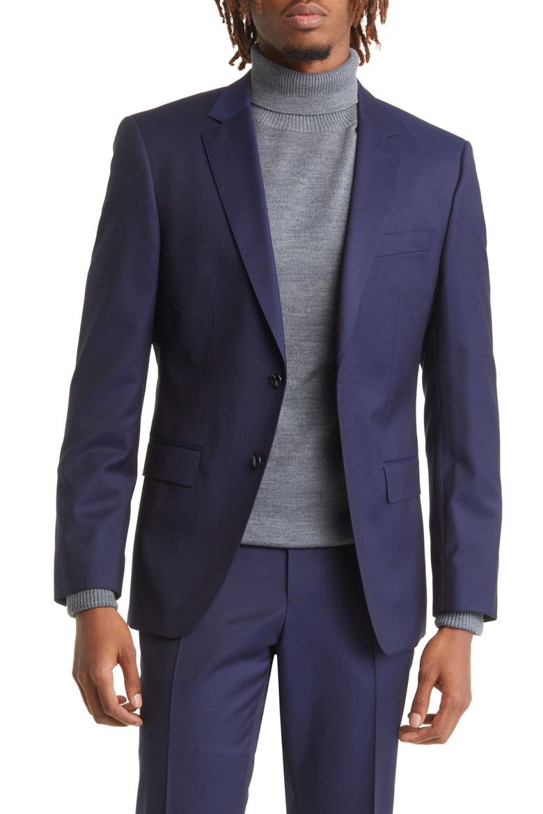 Huge Solid Wool Suit, Alternate, color, DK BU