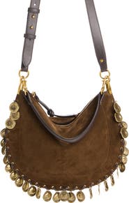 Isabel Marant Oskan Soft Medallion Suede Shoulder Bag