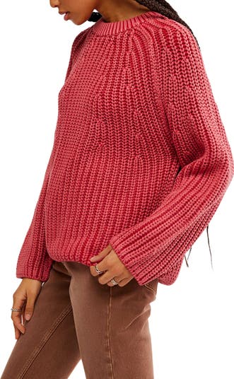 NWT Free shops People Striped Cotton-Blend Sweater M