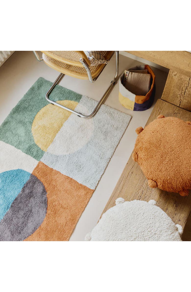 Lorena Canals Washable Rug Illusion Lens, Alternate, color, Green, Blue, Orange, Beige