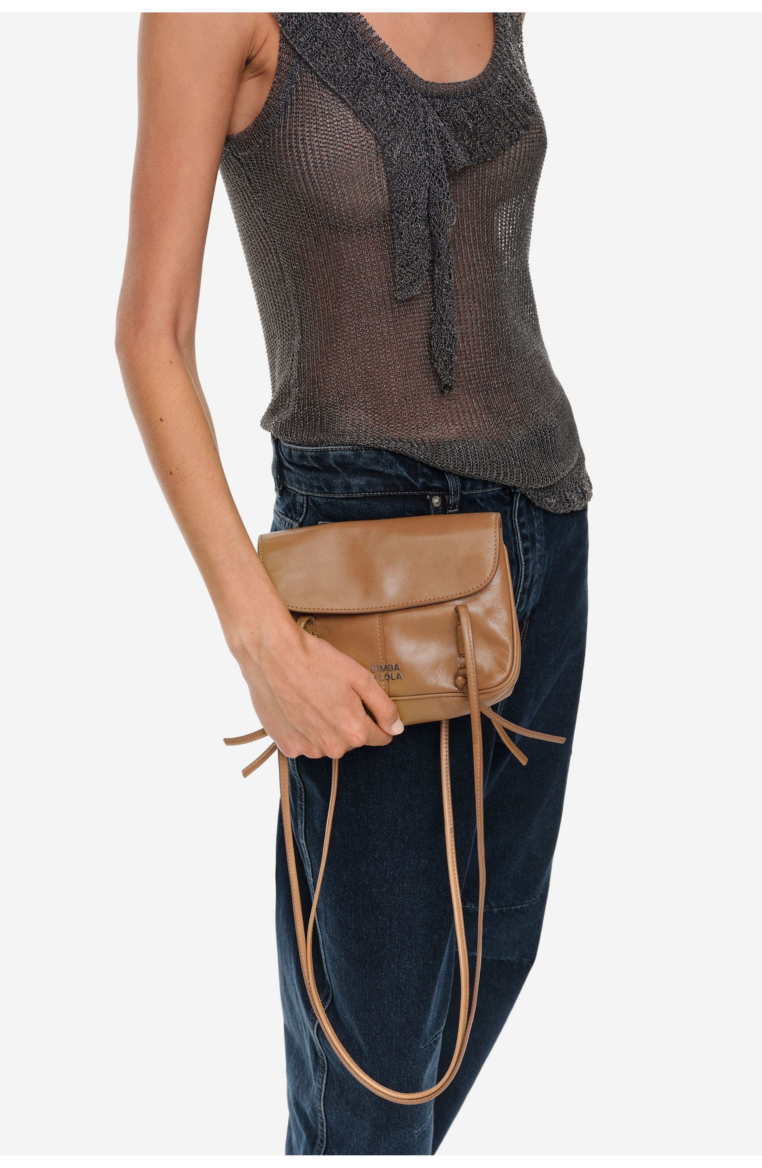 Mini Leather Flap Lolita Bag, Alternate, color, HONEY