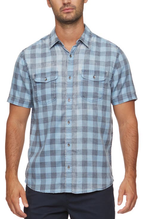 Cabot Gingham Print Short Sleeve Shirt