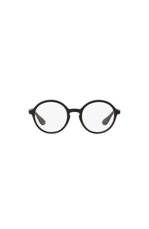 Ray Ban Ray-ban 49mm Round Optical Glasses In Black