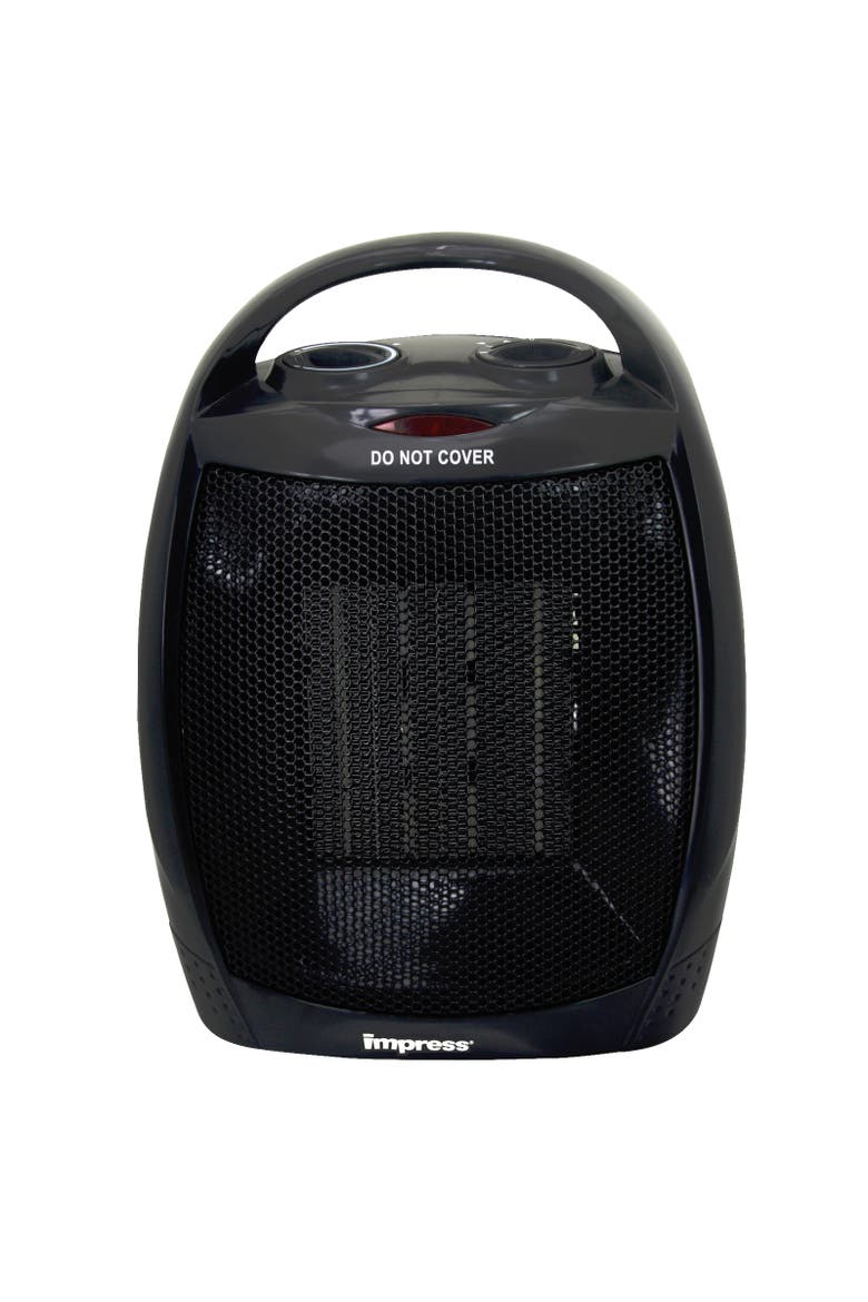 Ceramic Heater with Thermostat, Main, color, Black