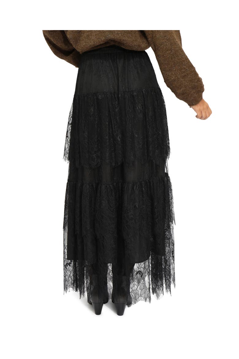 Dreamy Days Lace Tiered Skirt, Alternate, color, Black
