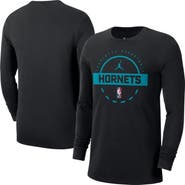 Jordan Brand Men's Jordan Brand  Black Charlotte Hornets Authentic Long Sleeve Practice T-Shirt