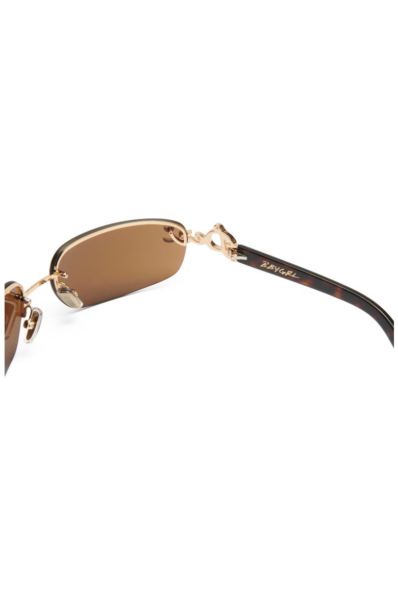 Bby Grl 65mm Oval Sunglasses, Alternate, color, TORTOISE / COGNAC