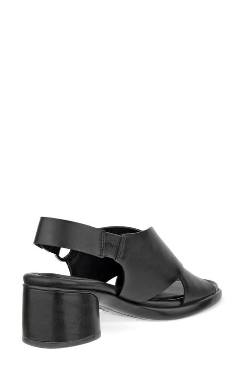 Ecco Cross Strap Slingback Sandal In Black