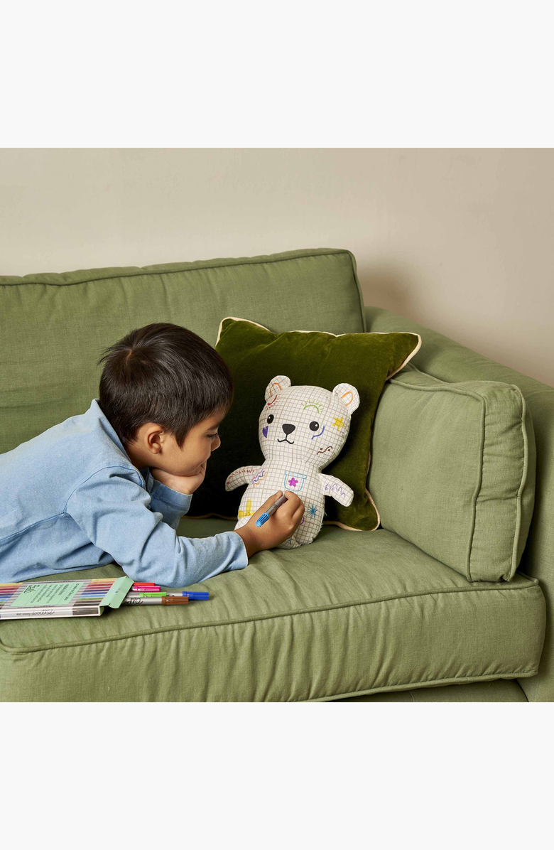 Eat Sleep Doodle Color-In & Doodle Artie Bear Teddy Bear, Alternate, color, White