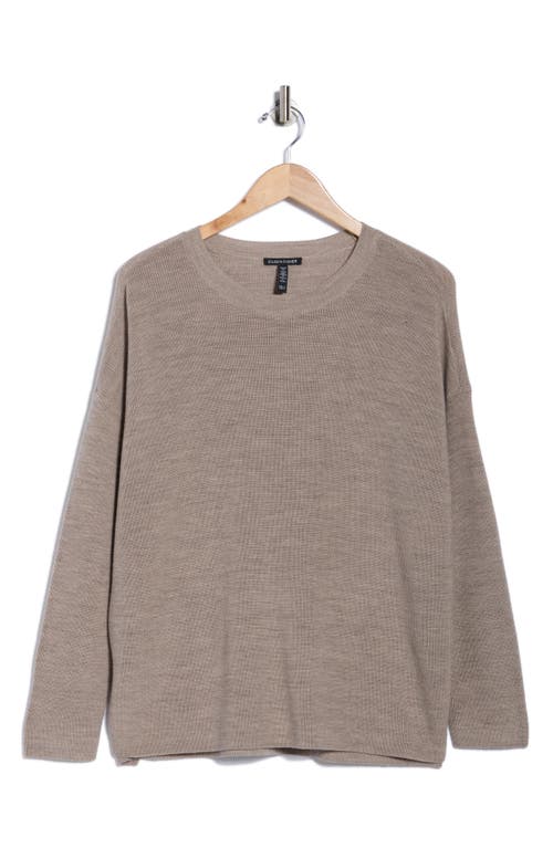 Eileen Fisher Crewneck Wool Sweater In Gray
