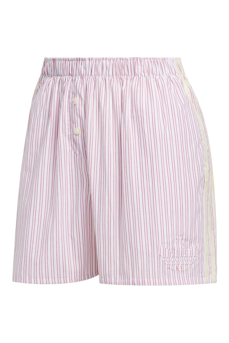 Stripe Cotton Boxer Shorts, Alternate, color, WHITE/ VICTORY RED/ PINK GLOW