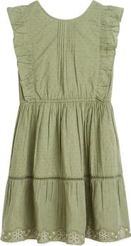 Scotch & Soda Kids' Clip Dot Ruffle Cotton Dress