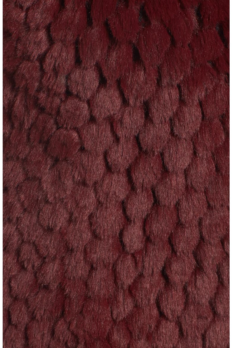 Faux Fur Vest, Alternate, color, WINE