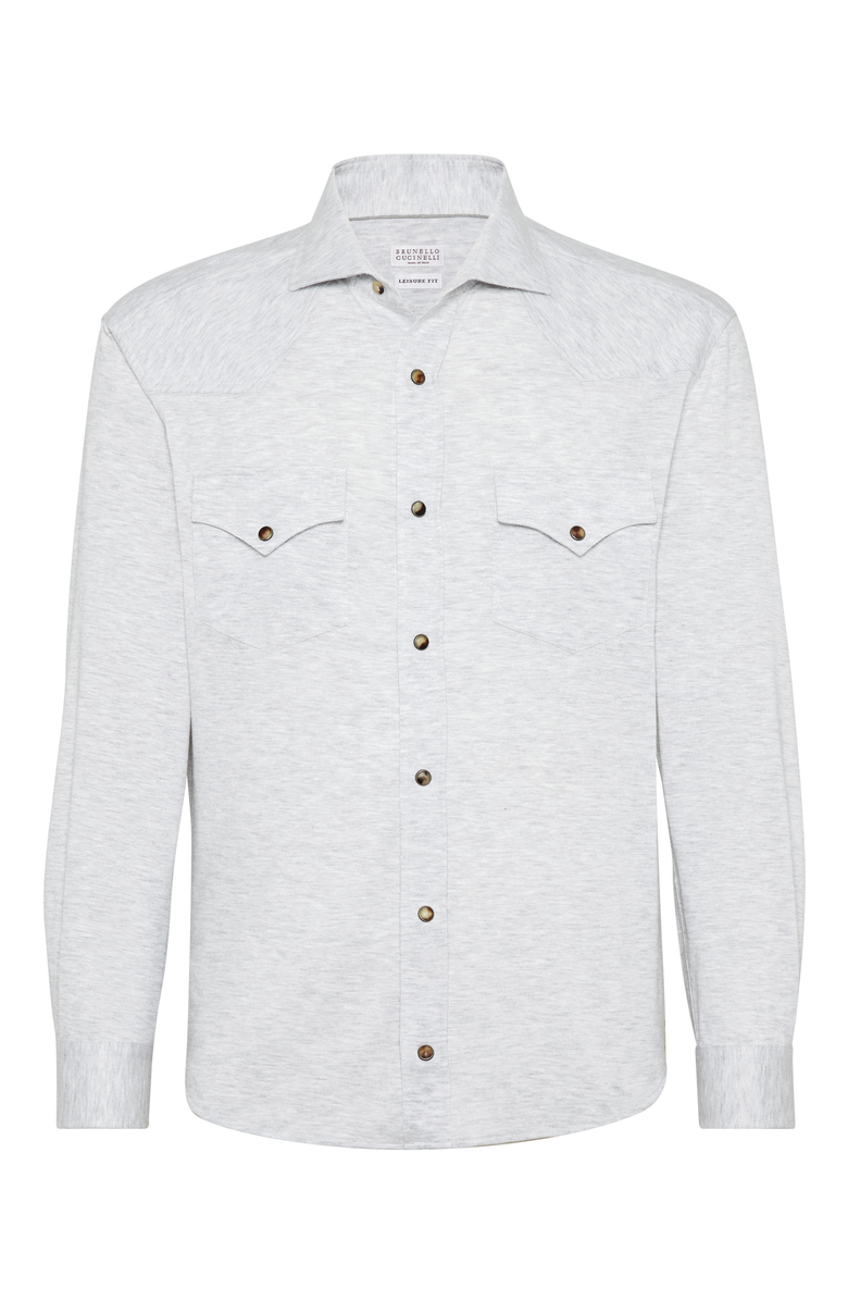 Brunello Cucinelli Shirt with snaps, Main, color, 