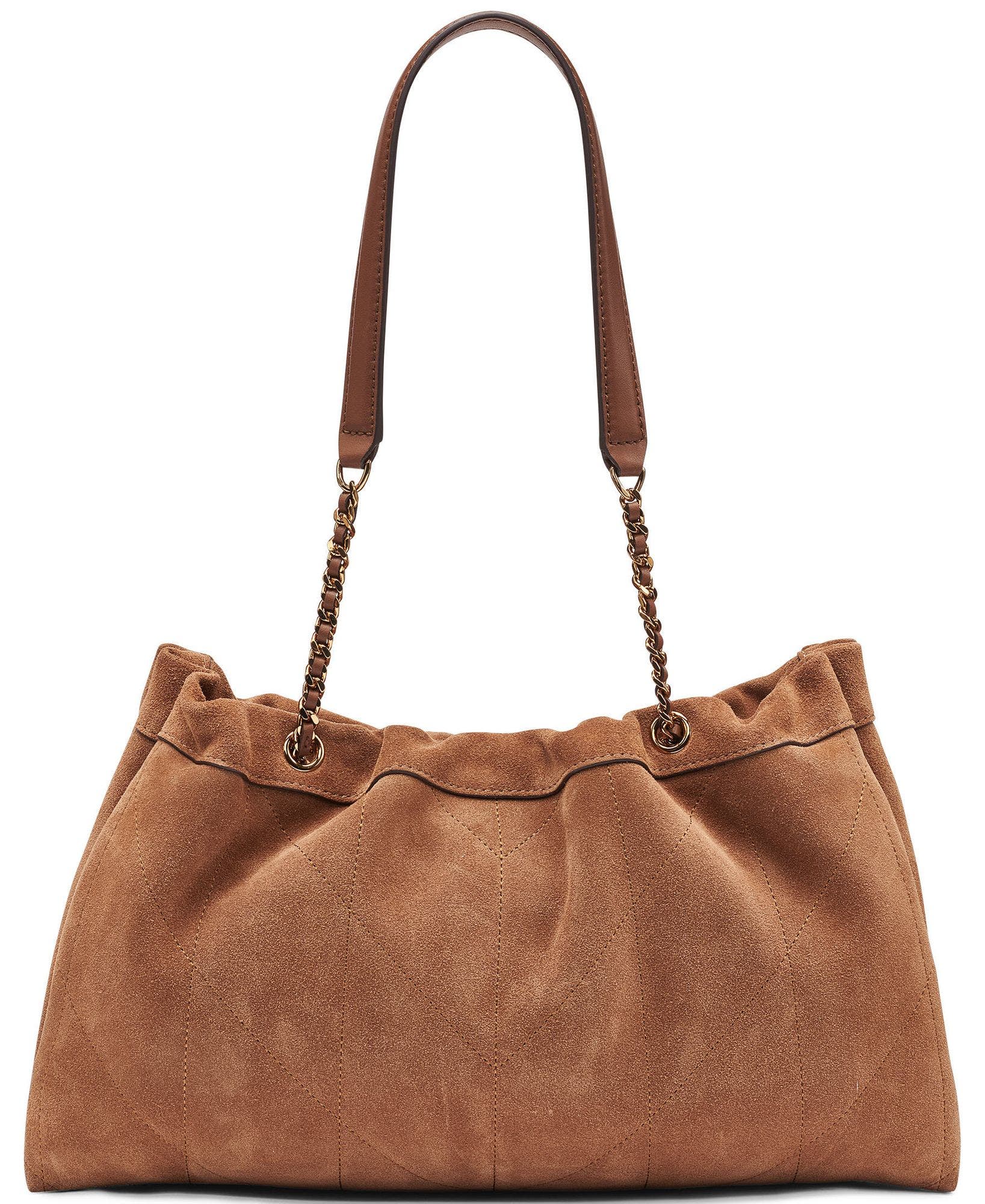 Amandine Suede Shoulder Bag, Alternate, color, Cognac