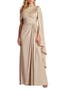 Ember One-Shoulder Draped Gown