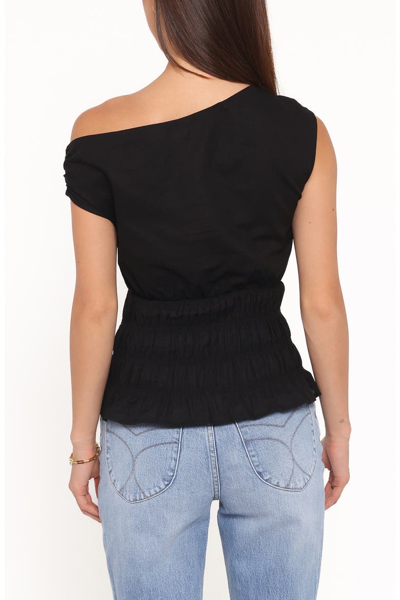 Lia One-Shoulder Top, Alternate, color, BLACK