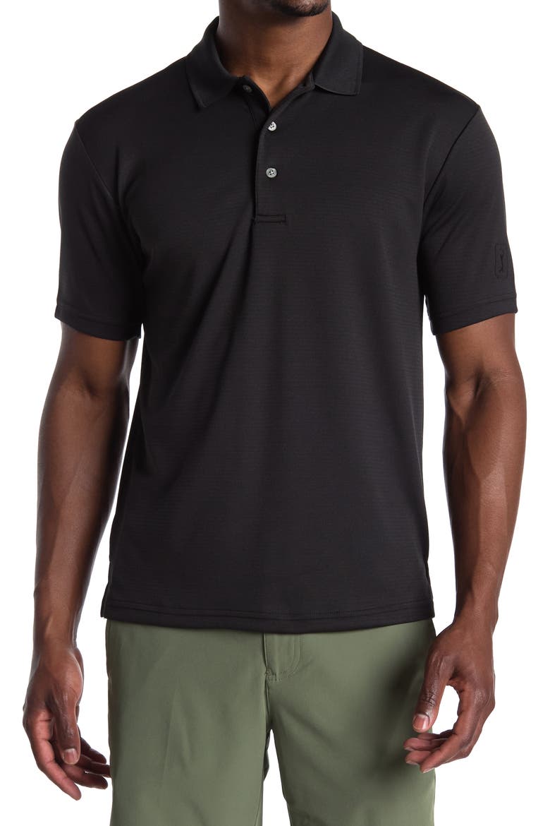 Solid Polo Shirt, Main, color, CAVIAR