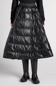 Moncler Quilted Recycled Nylon Midi Skirt