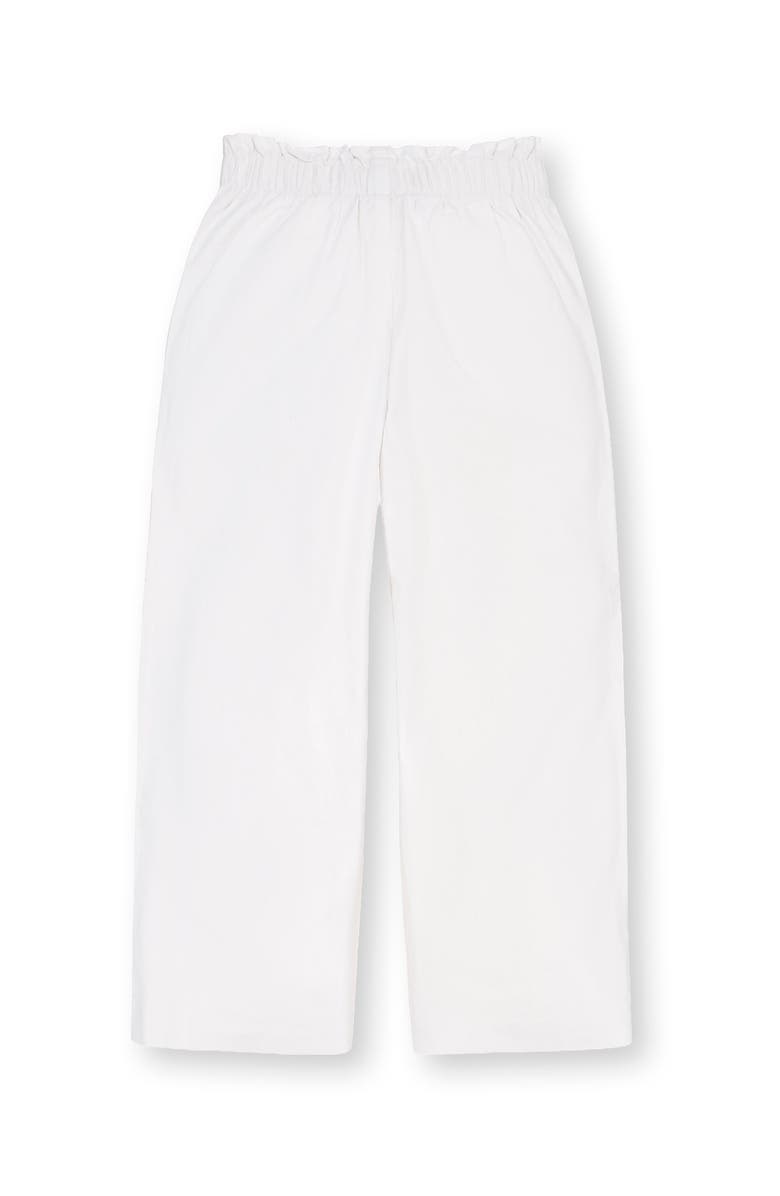 Hope & Henry Kids' Linen Paper Bag Tie-Waist Pant, Alternate, color, White Linen