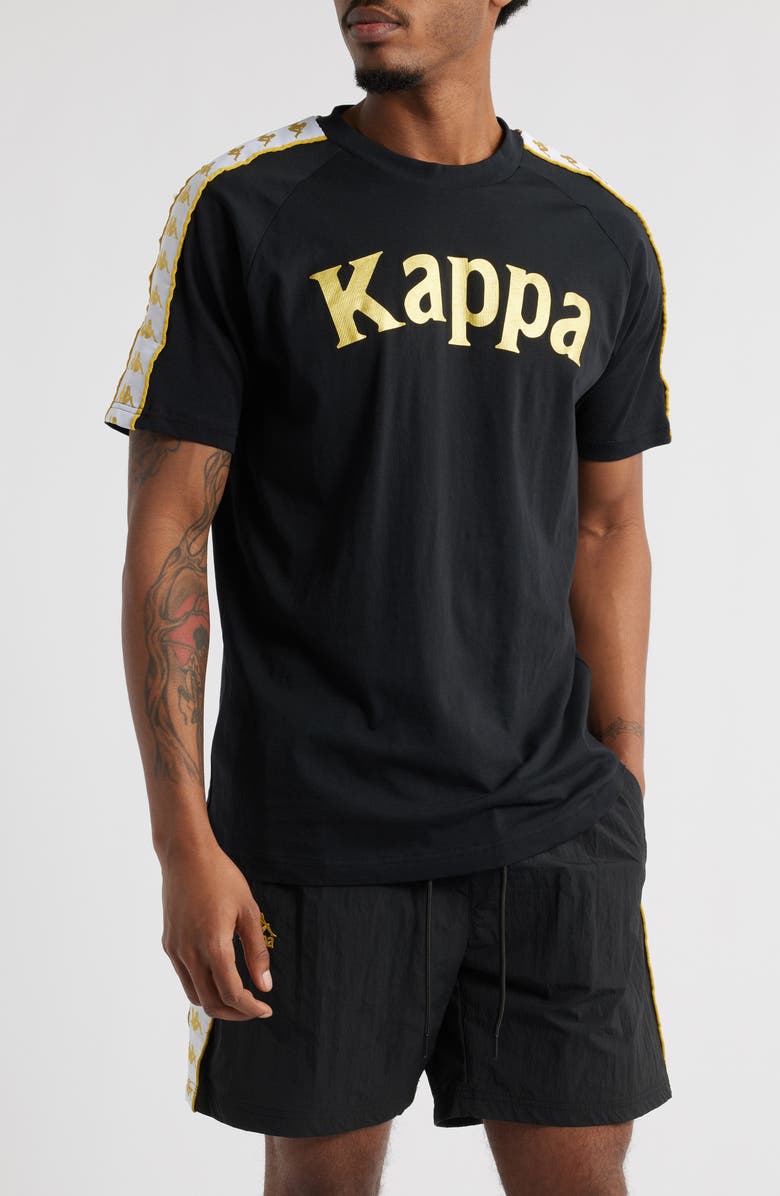 KAPPA 222 Banda Balima Logo Graphic T-Shirt, Main, color, Black-Yellow Gold Rich-White