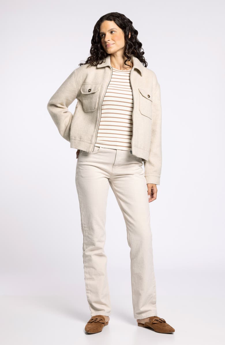 Thread & Supply Isra Shirt Jacket, Alternate, color, Heather Taupe