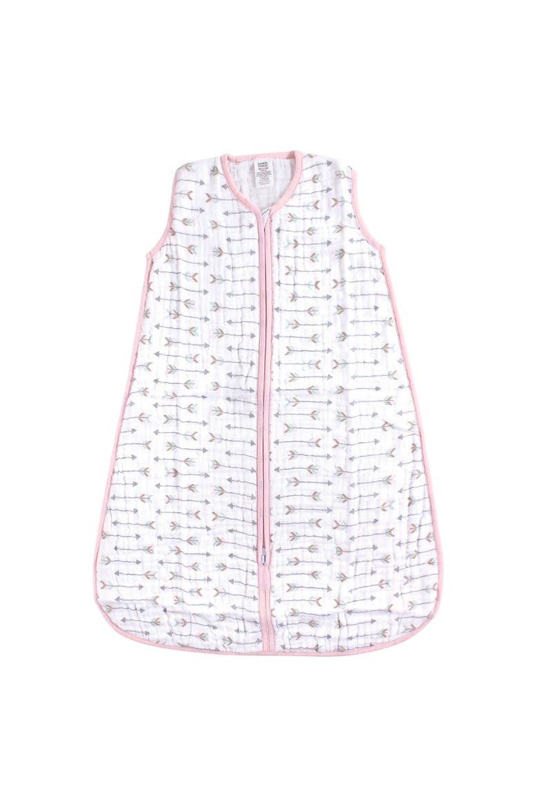 Sleeveless Muslin Cotton Sleeping Bag, Sack, Blanket, Main, color, Girl Arrows Muslin