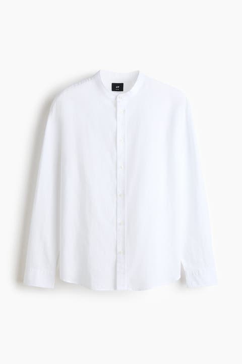 Relaxed Fit Linen-blend Shirt
