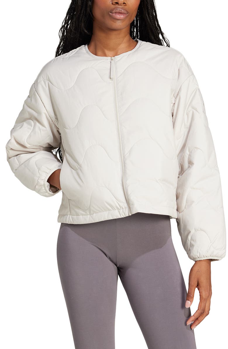 adidas Nuganic Water Repellent Insulated Jacket, Main, color, Wonder Alumina