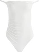 Alice + Olivia Bianca Twist Off the Shoulder Bodysuit