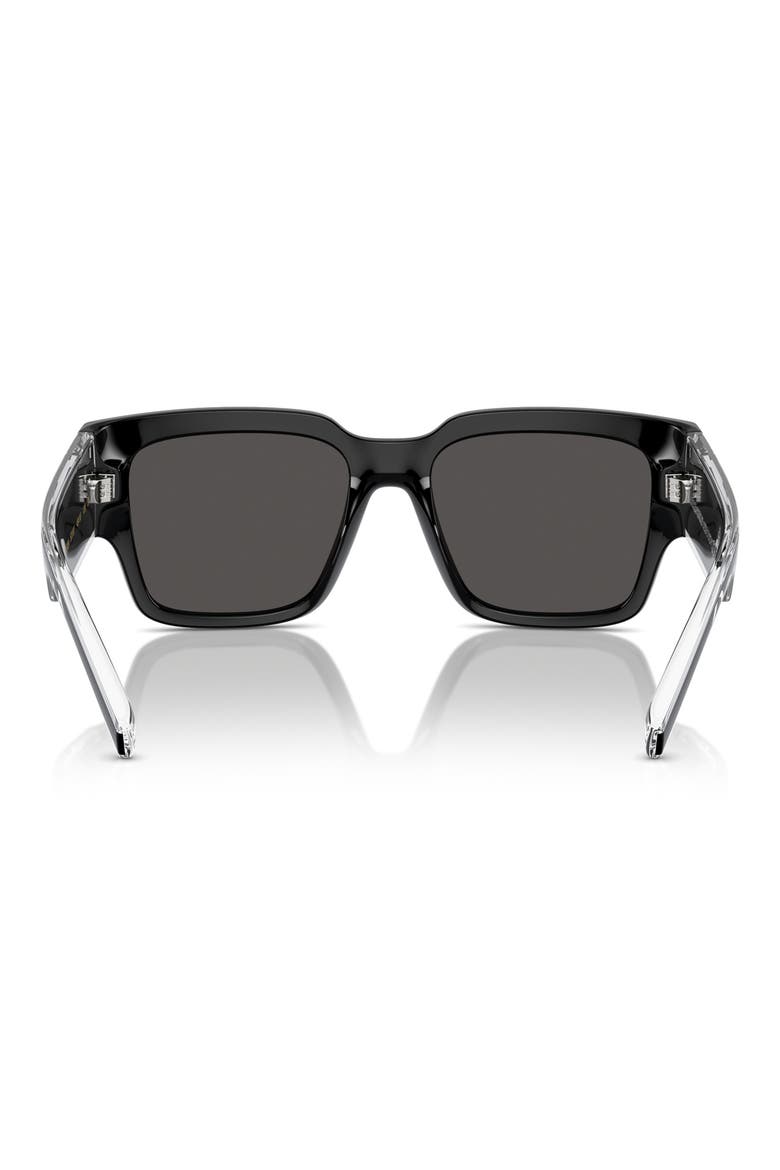 Kids' 49mm Square Sunglasses, Alternate, color, BLACK / DARK GREY