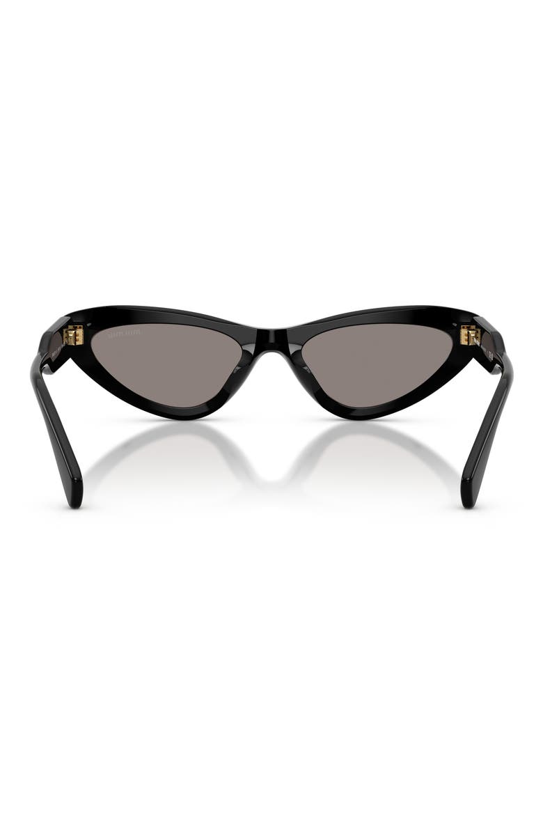 55mm Cat Eye Sunglasses, Alternate, color, BLACK / DARK GREY