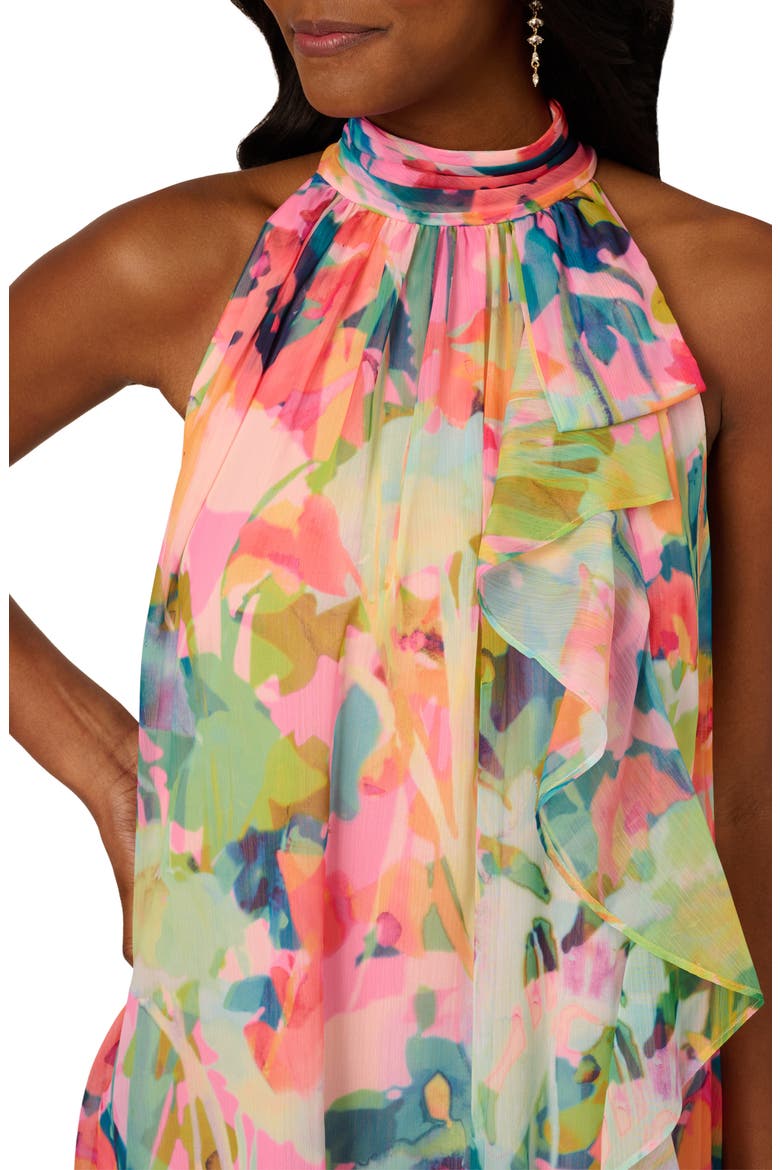 Floral Print Sleeveless Shift Dress, Alternate, color, PINK MULTI