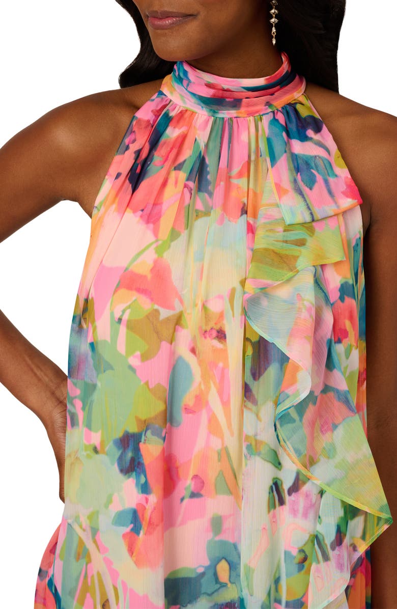 Adrianna Papell Floral Print Sleeveless Shift Dress, Alternate, color,