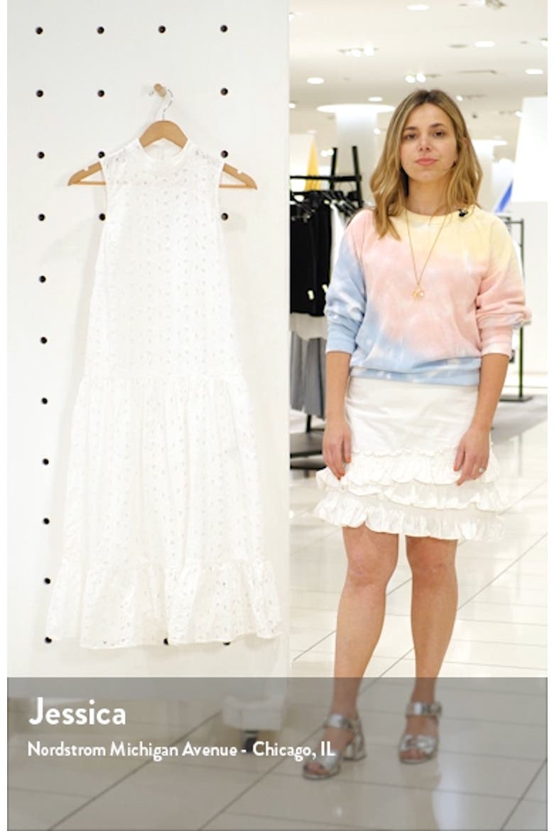 Chuck-On Broderie Sleeveless Midi Dress video