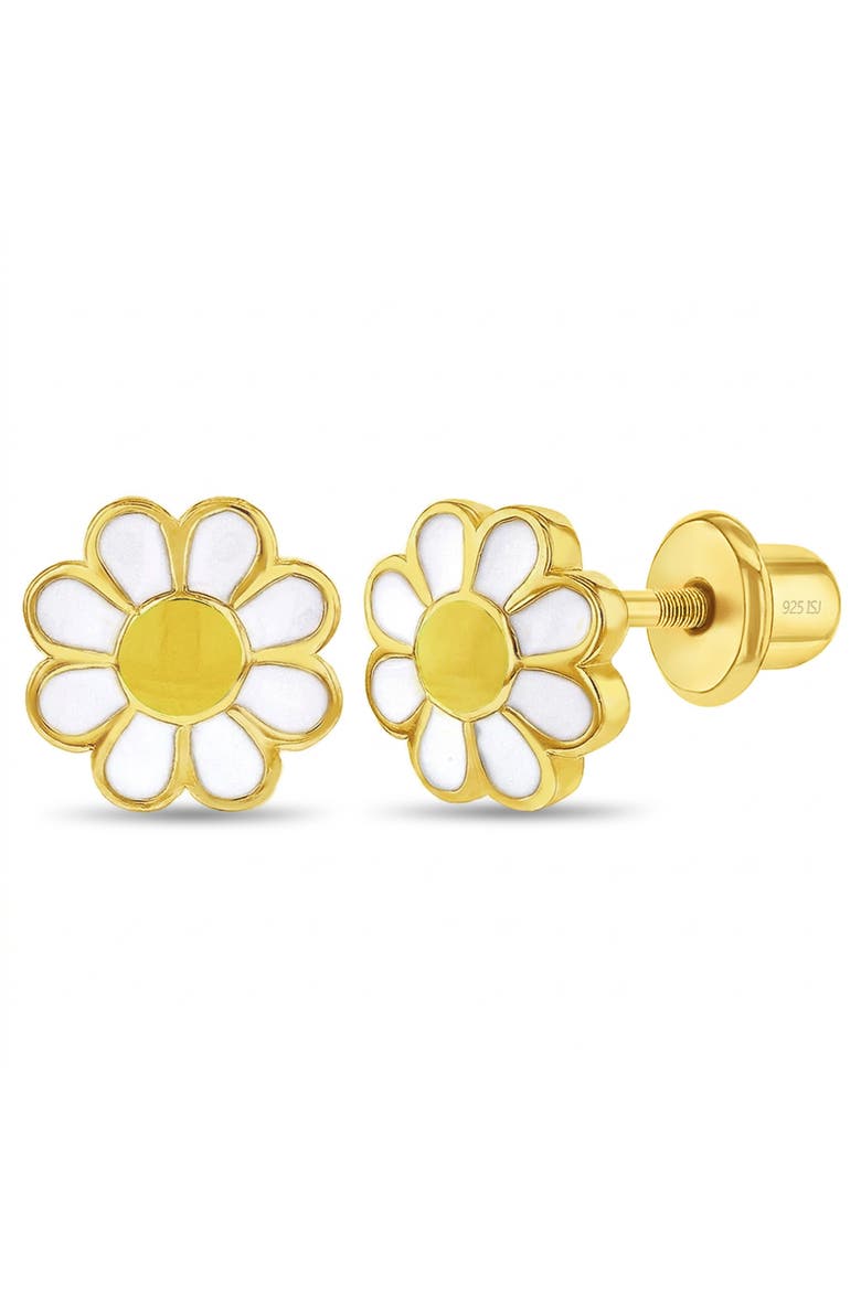 Delightful Daisy Plated Earrings, Main, color, Yellow